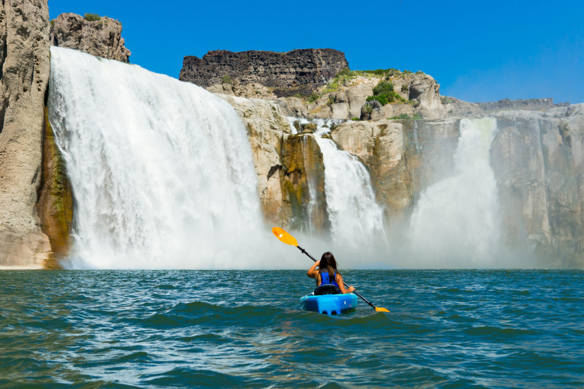 Kayaking to Shoshone Falls