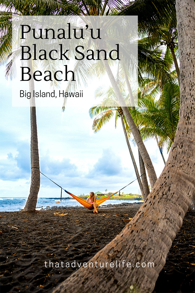 Punalu'u Black Sand Beach  - Big Island, Hawaii Pin 1