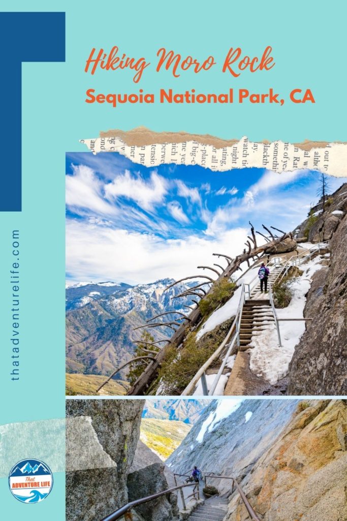 HIking Moro Rock in Sequoia National Park, CA Pin 1