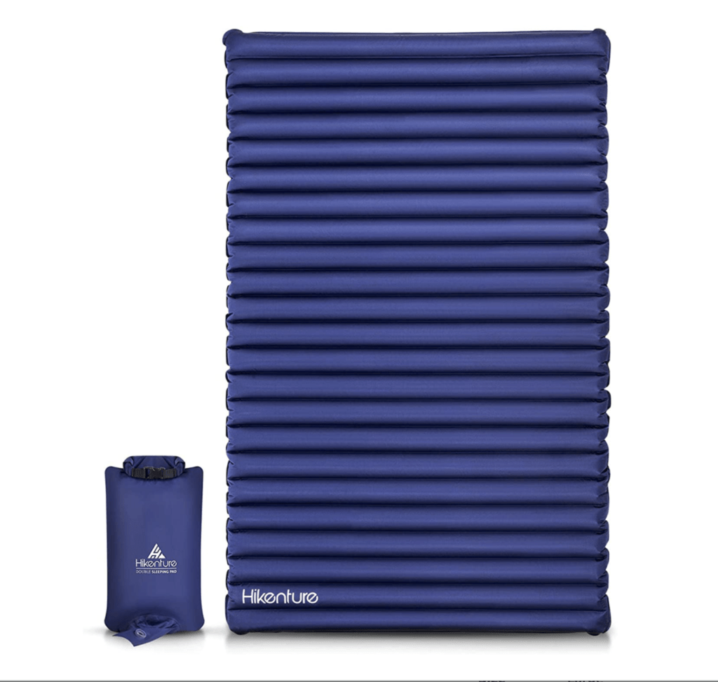 Hikenture Double Camping Pad Large Inflatable Air Mattress with Pump Bag - for Backpacking, Self-Driving Tour, Hiking, Tent (Large)