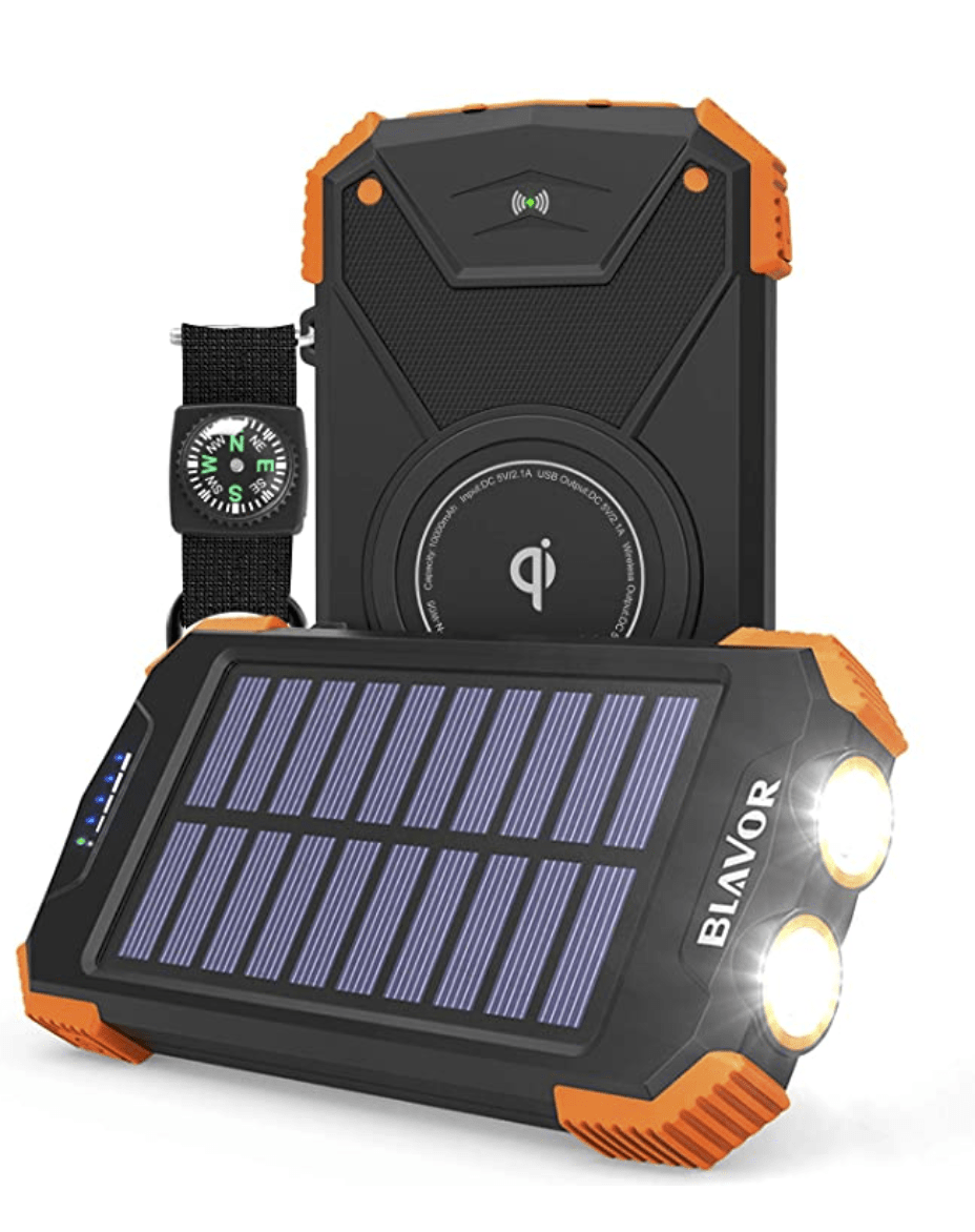 Solar Power Bank, Qi Portable Charger