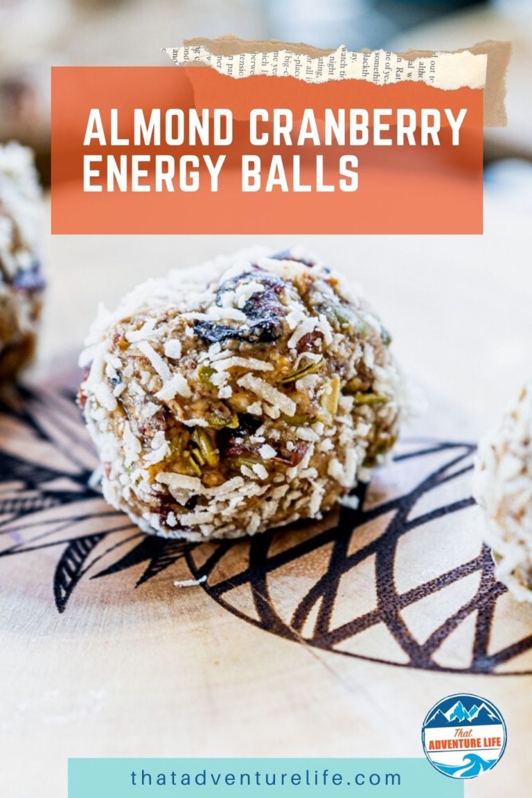 Almond and Cranberry Energy Balls Pinterest Pin 3