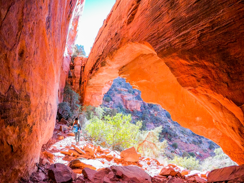 Finding the hidden arch in Fay Canyon Trail in Sedona, AZ