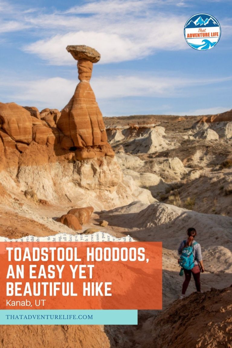 Toadstool Hoodoos in Utah, an Easy Yet Beautiful HikeToadstool Hoodoos in Utah, an Easy Yet Beautiful Hike Pin 3