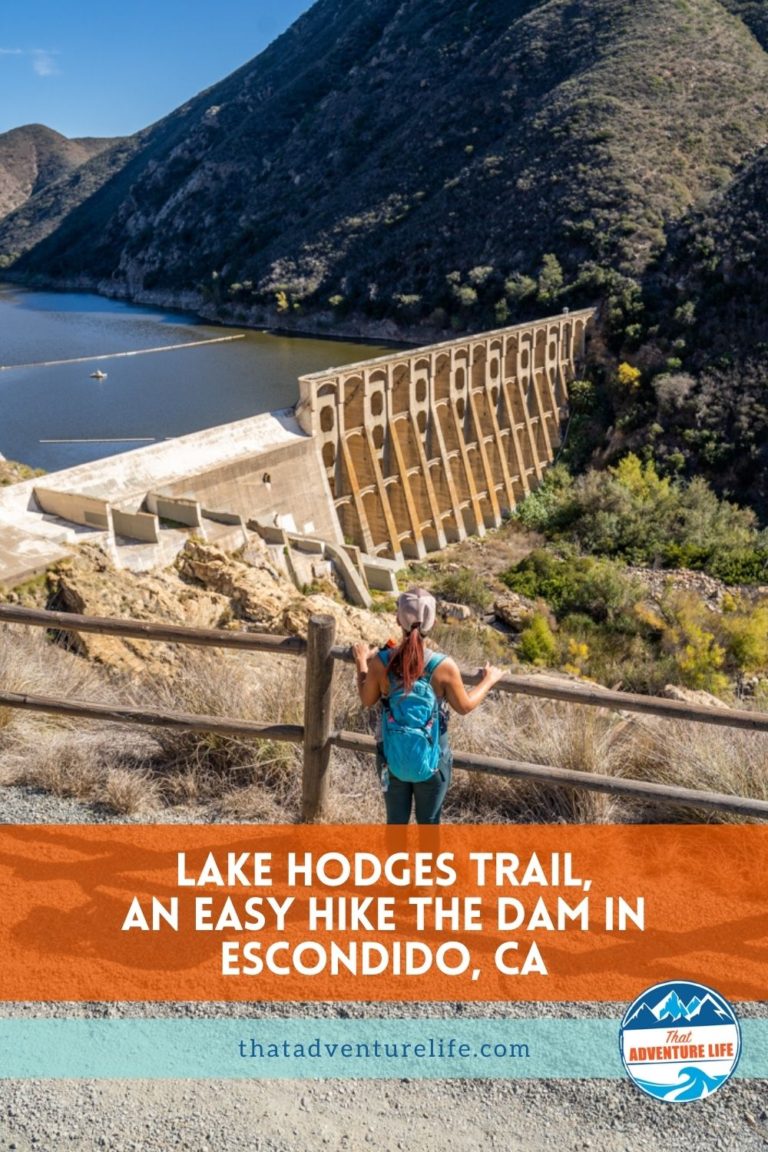 Lake Hodges Trail, an Easy Hike the Dam in Escondido, CA Pin 2