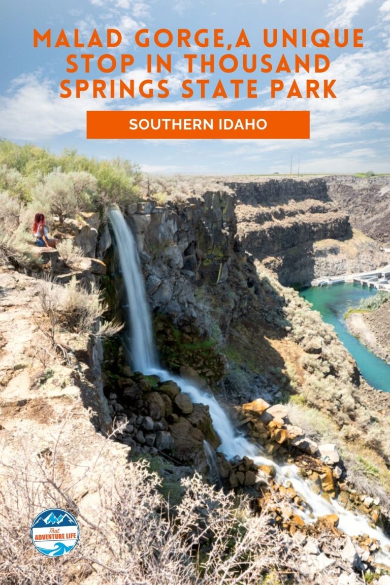 Malad Gorge, a Unique Stop In Thousand Springs State Park in Idaho Pin 2