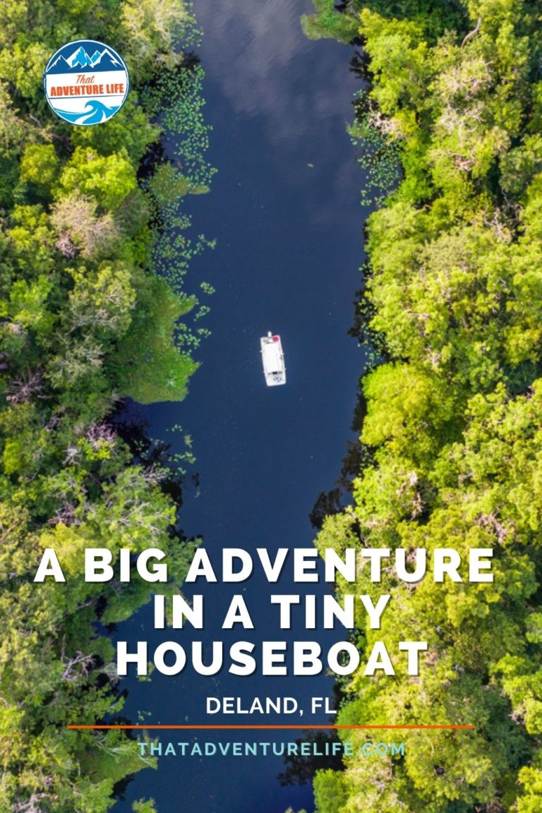 A Big Adventure in a Tiny Houseboat Near Orlando, FL Pin 2