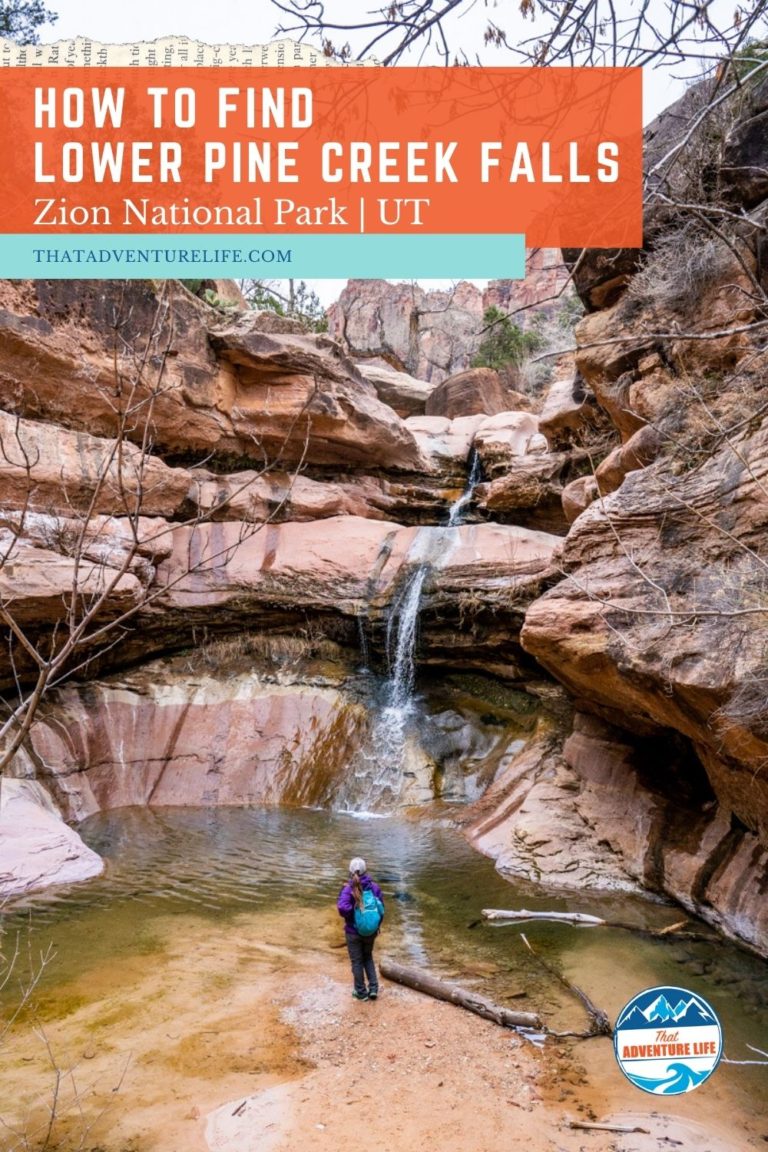 Lower Pine Creek Falls: A Secret Trail in Zion National Park Pin 3