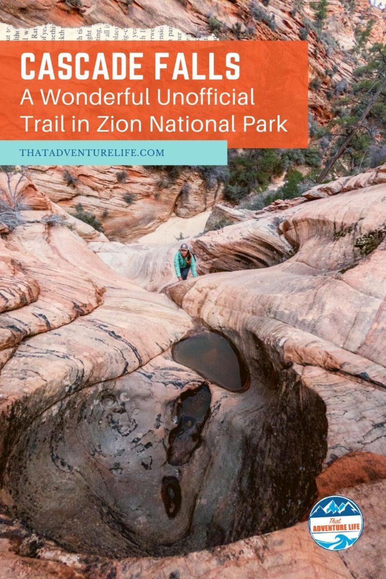 Cascade Falls - A Wonderful Unofficial Trail in Zion National Park Pin 1