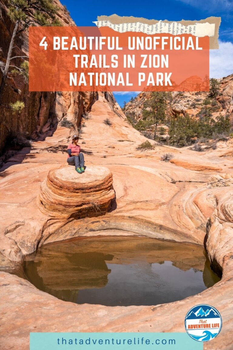 4 Beautiful Unofficial Trails in Zion National Park Pin 1