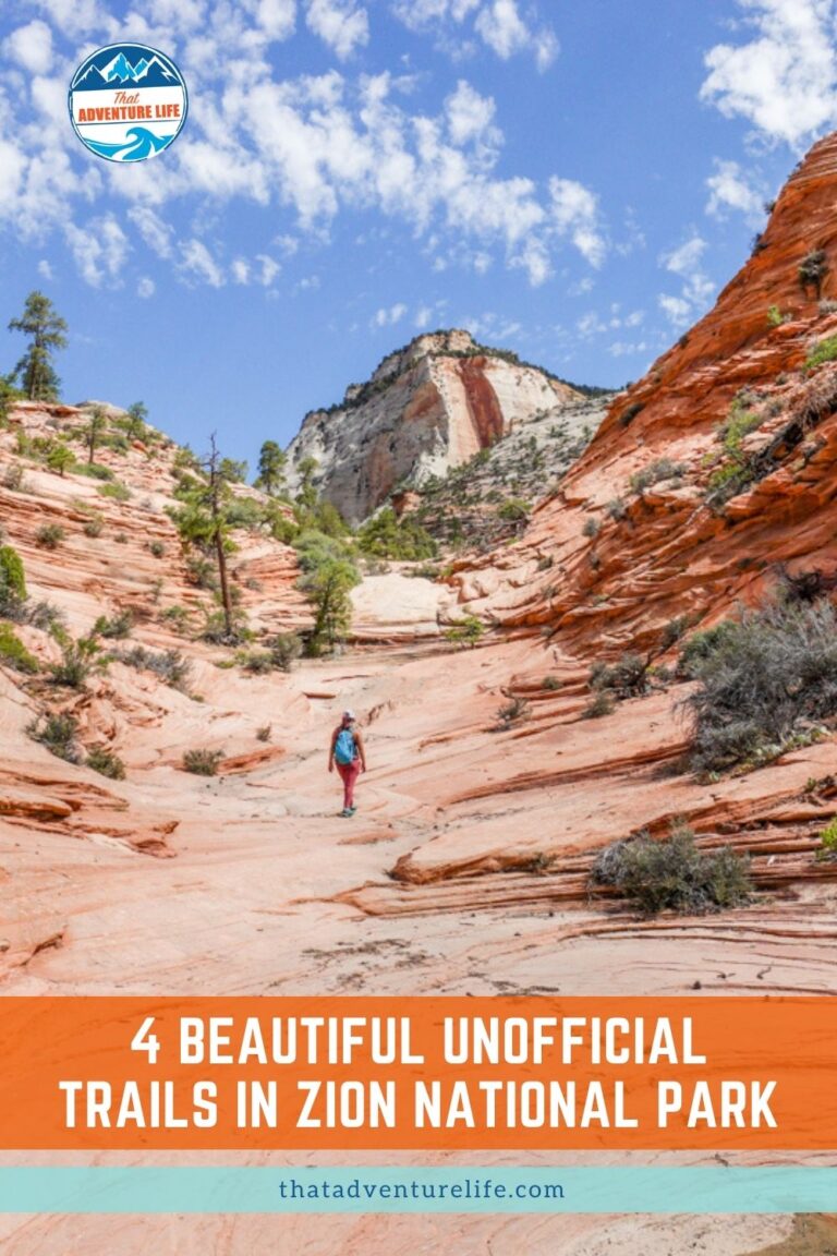 4 Beautiful Unofficial Trails in Zion National Park Pin 2