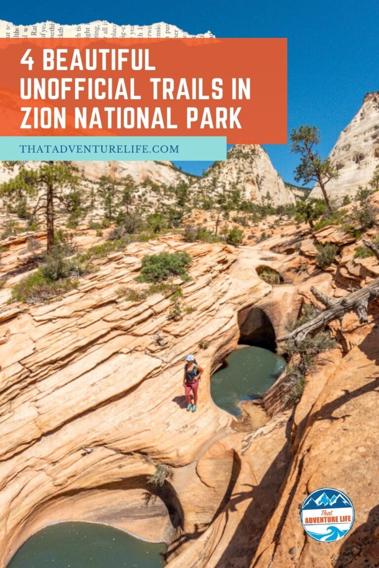 4 Beautiful Unofficial Trails in Zion National Park Pin 3