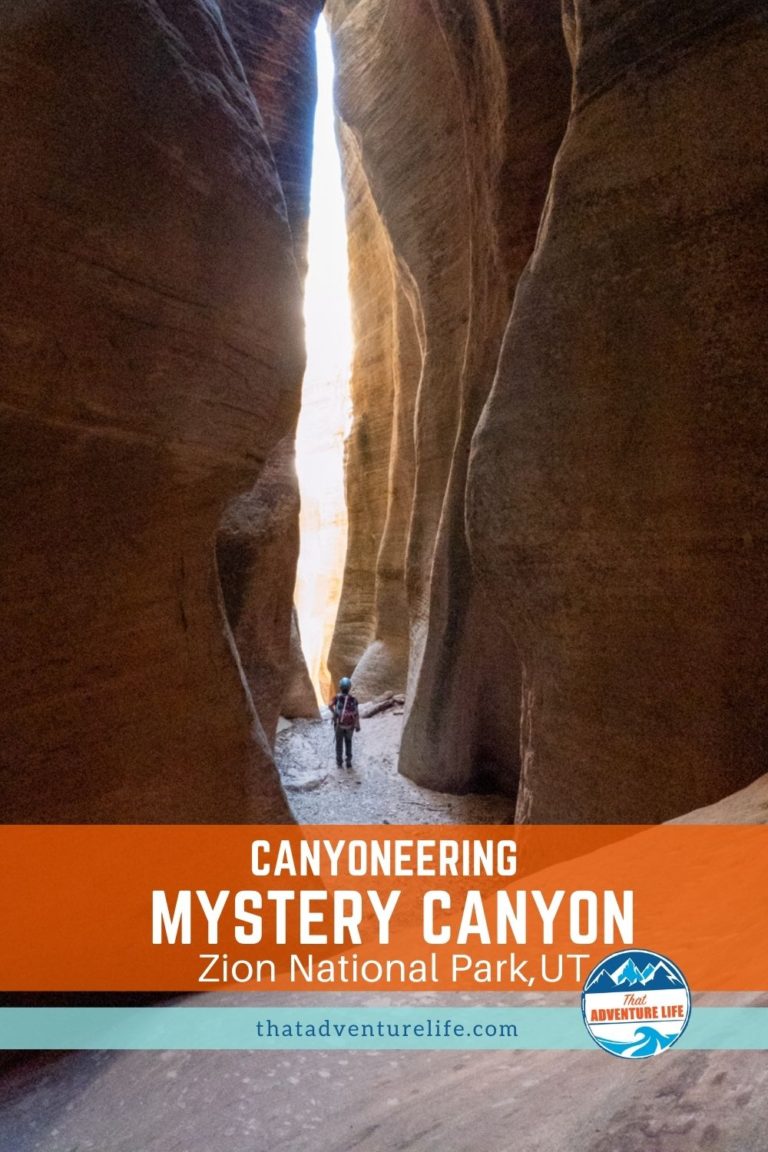 Canyoneering Mystery Canyon in Zion National Park Pin 2