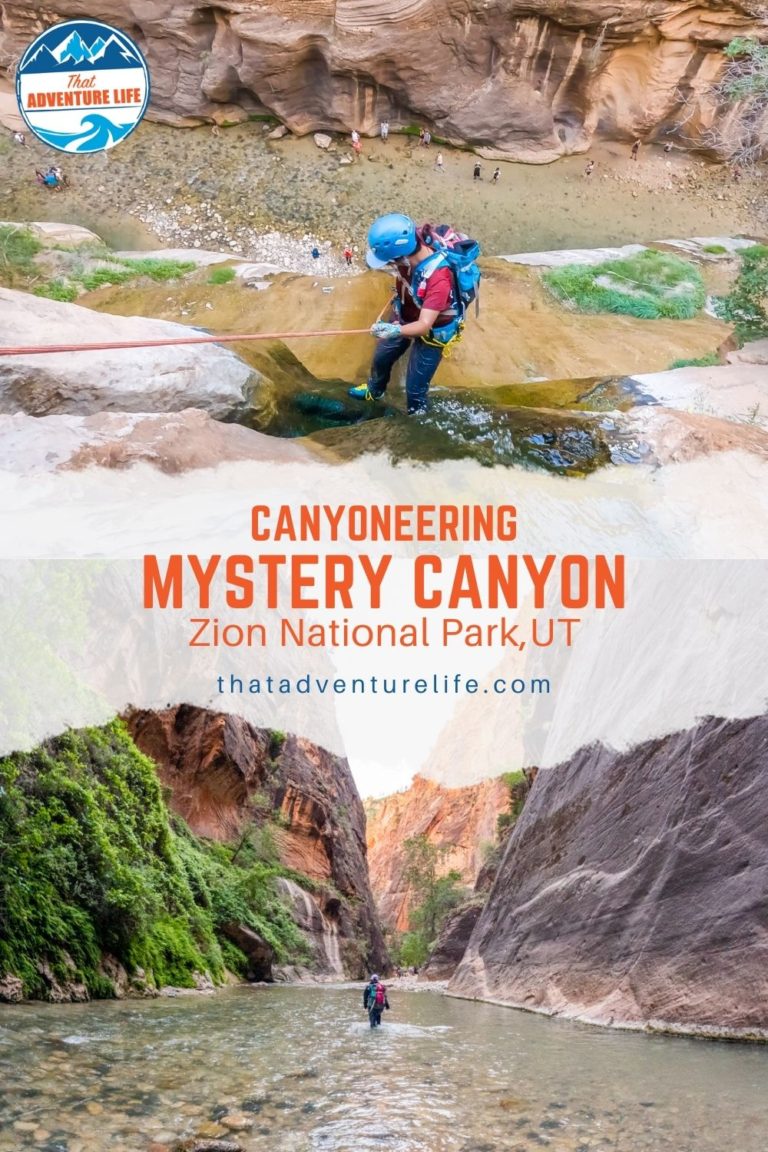 Canyoneering Mystery Canyon in Zion National Park Pin 3