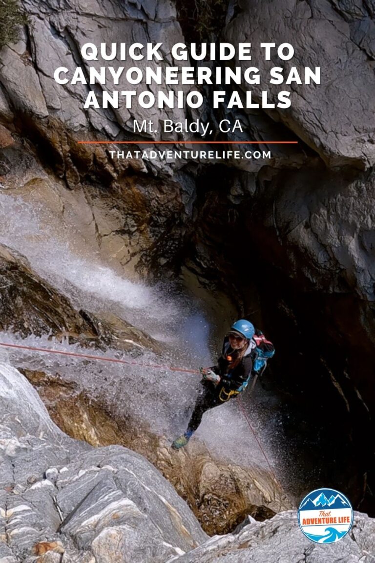 Quick Guide to Canyoneering San Antonio Falls | Mt. Baldy, CA Pin 1