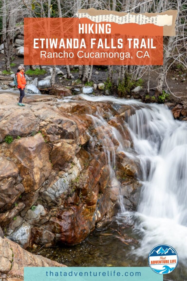 Hiking Etiwanda Falls Trail, Complete Guide| Rancho Cucamonga, CA Pin 1