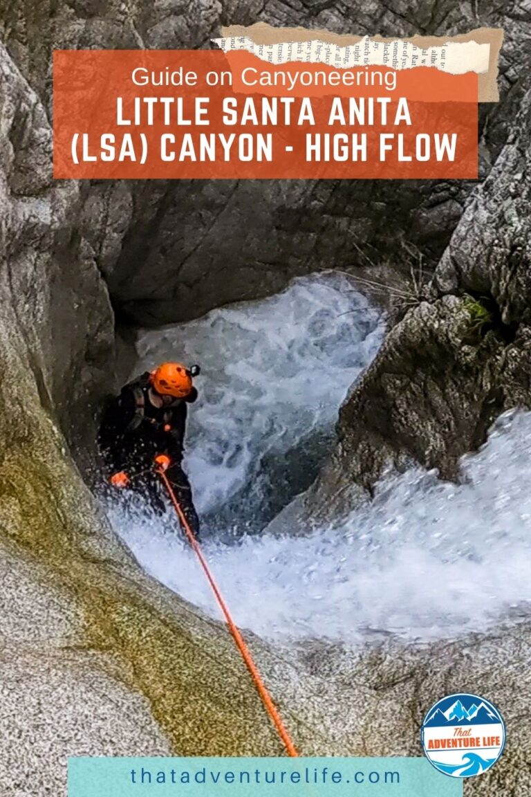 Guide to Canyoneering Little Santa Anita (LSA) Canyon - High Flow Pin 3