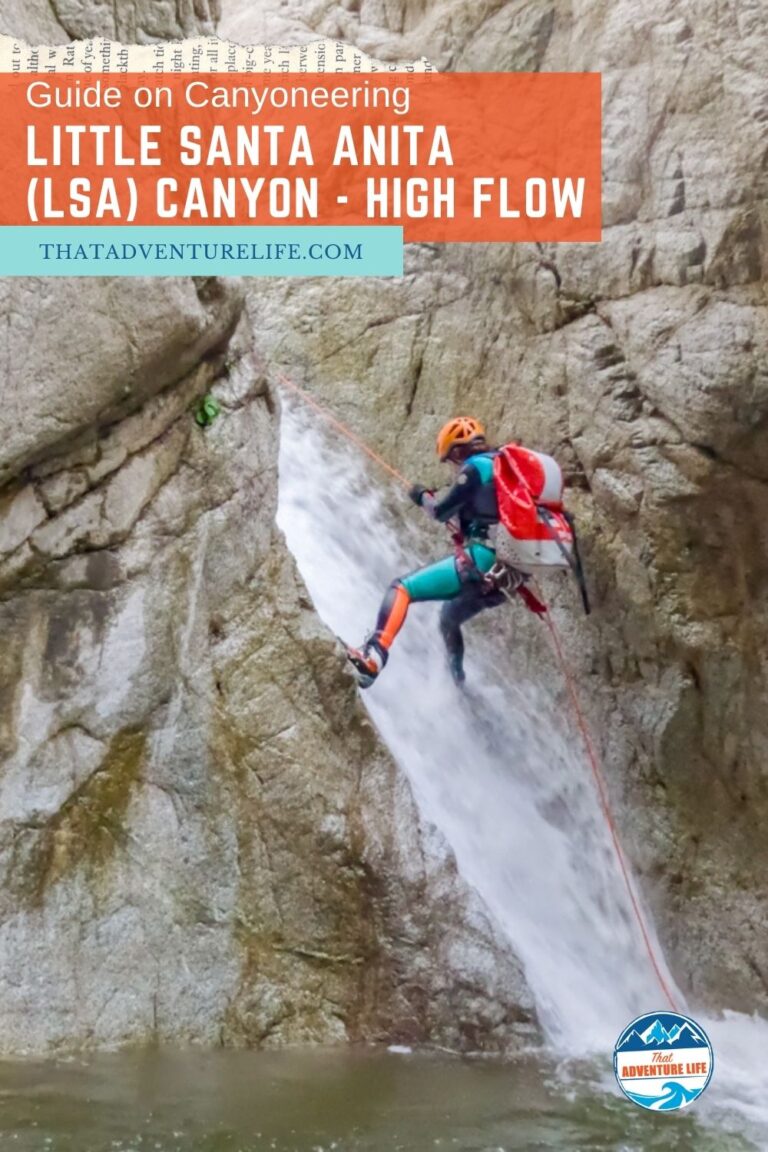 Guide to Canyoneering Little Santa Anita (LSA) Canyon - High Flow Pin 2
