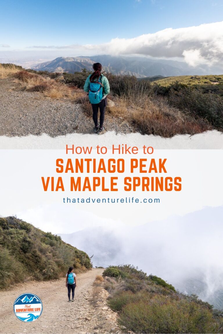 How to Hike to Santiago Peak via Maple Springs | Silverado, CA Pin 1